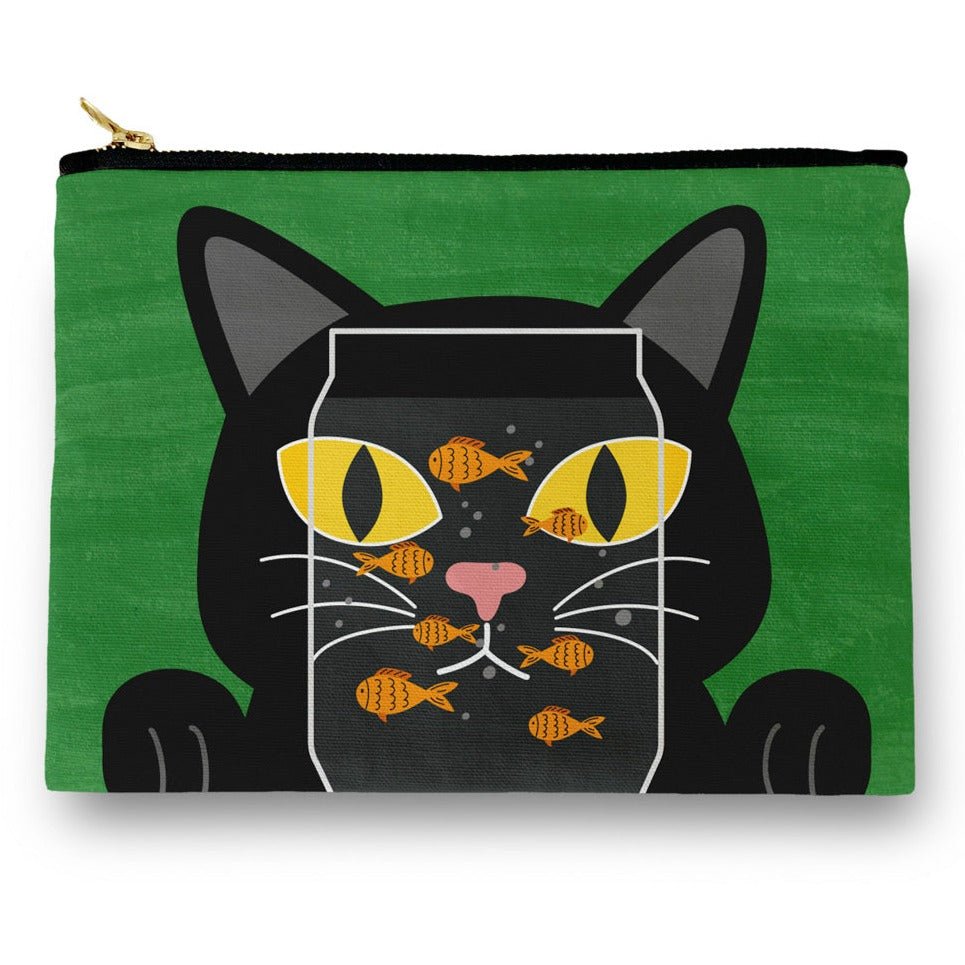 Amenity Bag - Black Cat & Fish - Gift & Gather