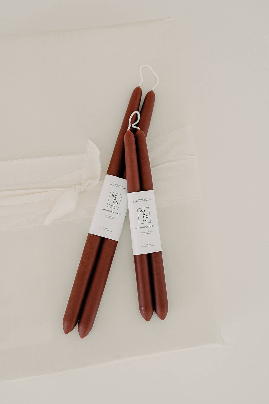 Beeswax Dipped Candles - Burgundy - Gift & Gather