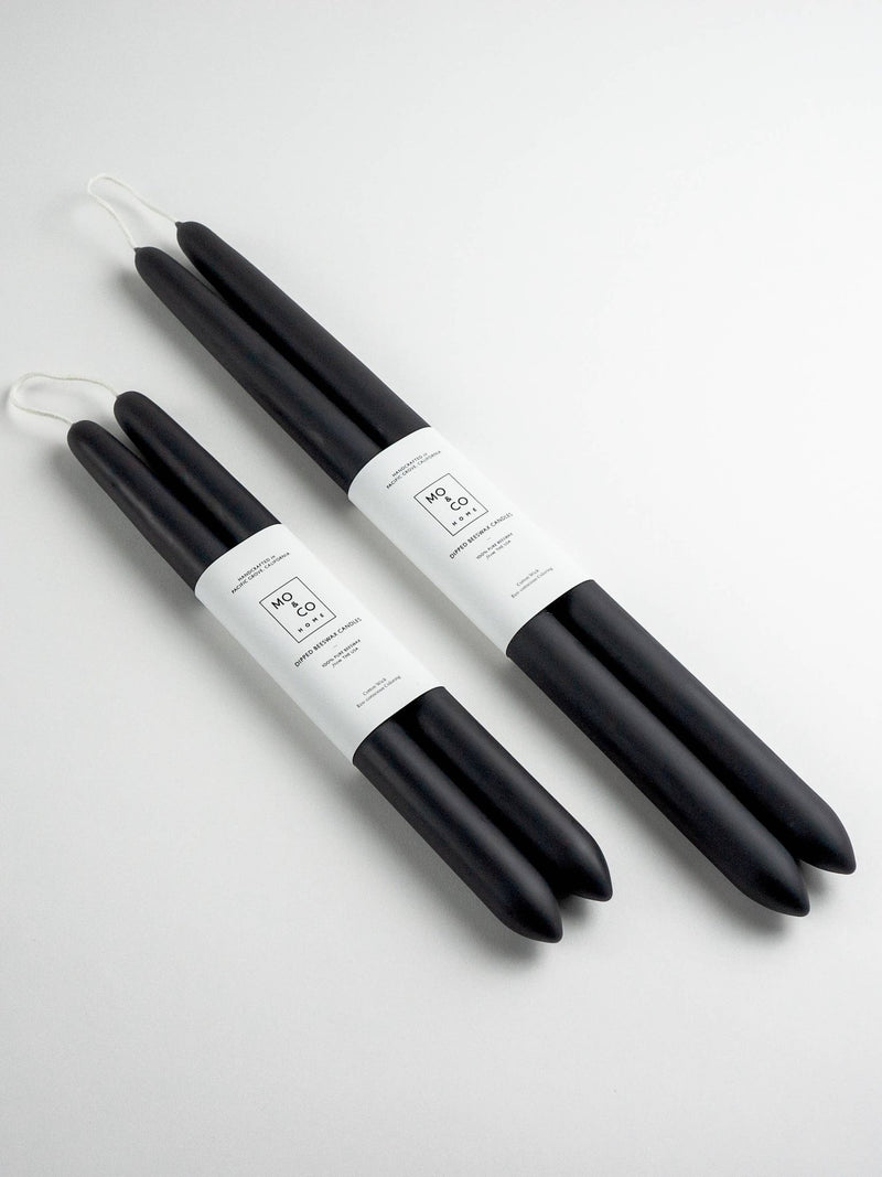 Beeswax Dipped Candles - Charcoal - Gift & Gather