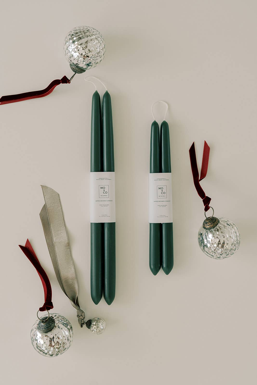 Beeswax Dipped Candles - Forest Green - Gift & Gather