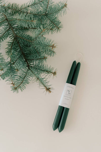 Beeswax Dipped Candles - Forest Green - Gift & Gather