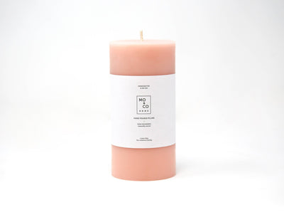 Beeswax Pillar Candles - Rose Pink - Gift & Gather