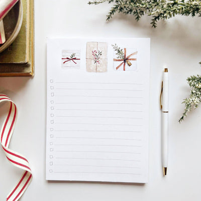 Christmas Checklist Notepad - Bell Wreath - Gift & Gather