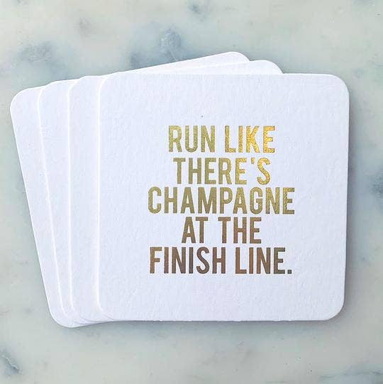 Coasters - Run Like There's Champagne - Gift & Gather