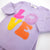 Cotton Candy LOVE Terry Applique 2pc Set ORCHID: ORCHD / 3 - 6 mo - Gift & Gather