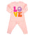 Cotton Candy LOVE Terry Applique 2pc Set PALE PINK: PNKP / 3 - 6 mo - Gift & Gather