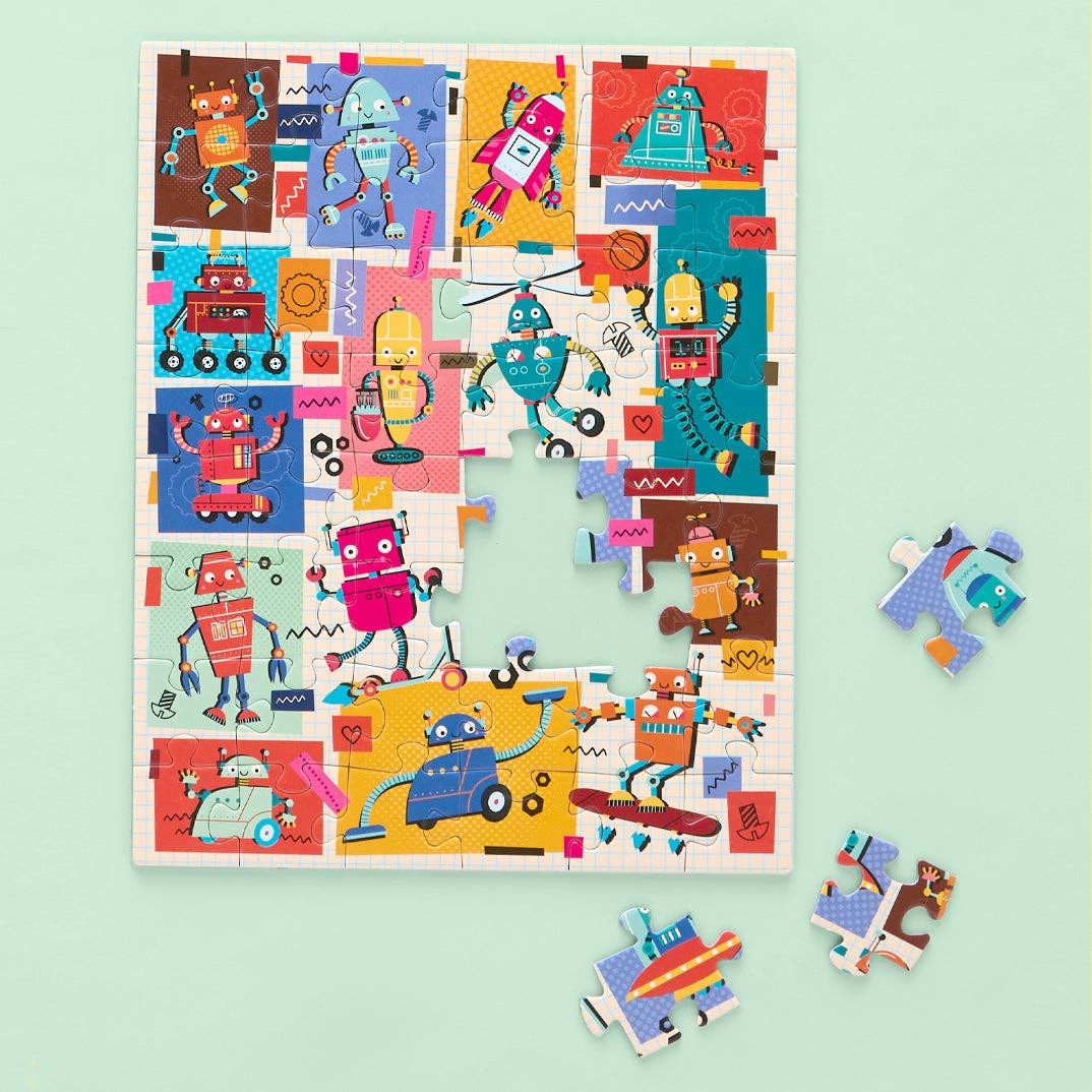 Jigsaw Puzzle - 48 Piece - Robots - Gift & Gather