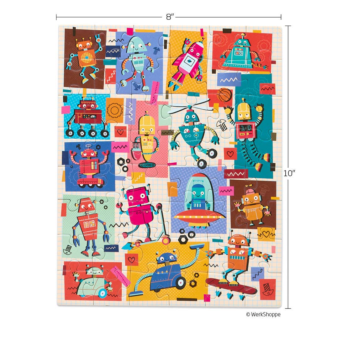 Jigsaw Puzzle - 48 Piece - Robots - Gift & Gather