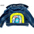 Kids Hand Painted Denim Jacket - Patchwork Rainbow - Gift & Gather