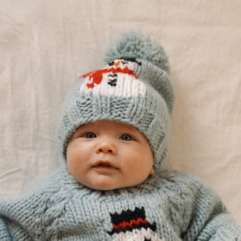 Knit Beanie Hat - Frosty Snowman - Surf Blue - Gift & Gather