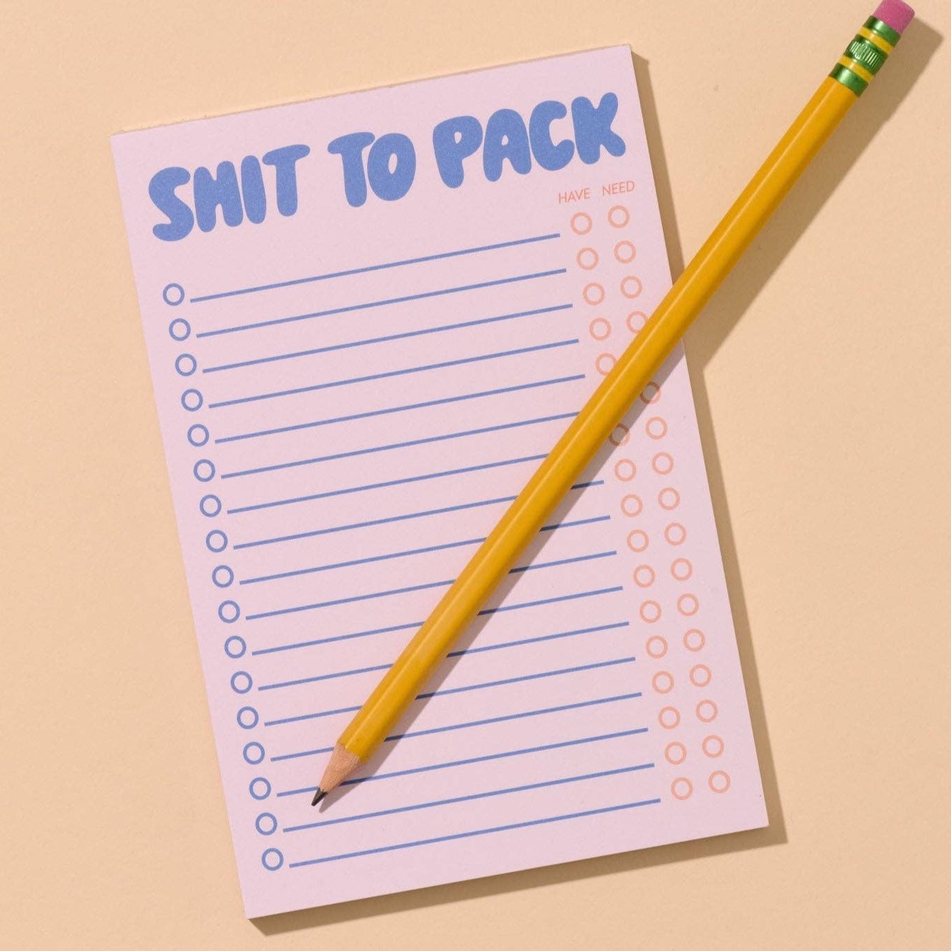 Notepad - Shit To Pack - Gift & Gather