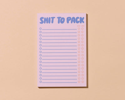 Notepad - Shit To Pack - Gift & Gather