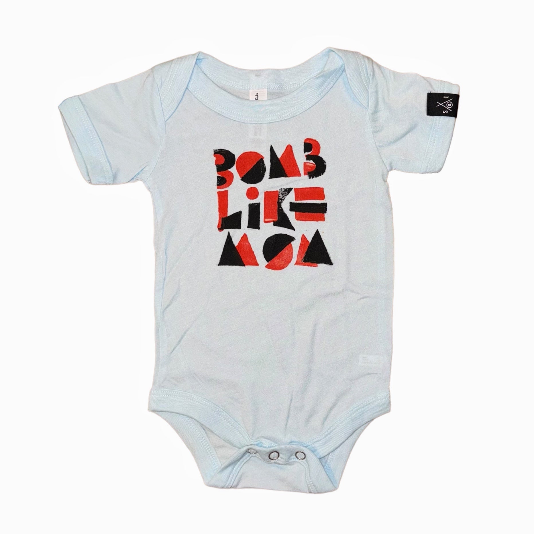 Onesie - Bomb Like Mom - Ice Blue Block - Gift & Gather