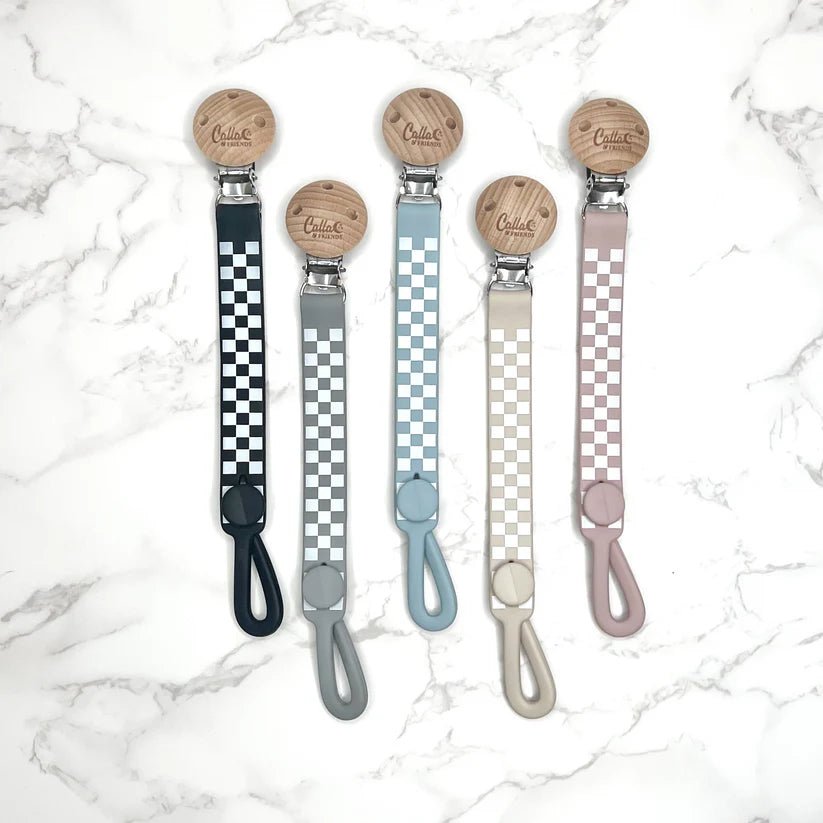 Pacifier & Toy Clip - Checkered - Gift & Gather