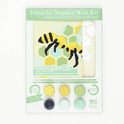 Paint - by - Number Kit - MINI - Bees with Comb - Gift & Gather