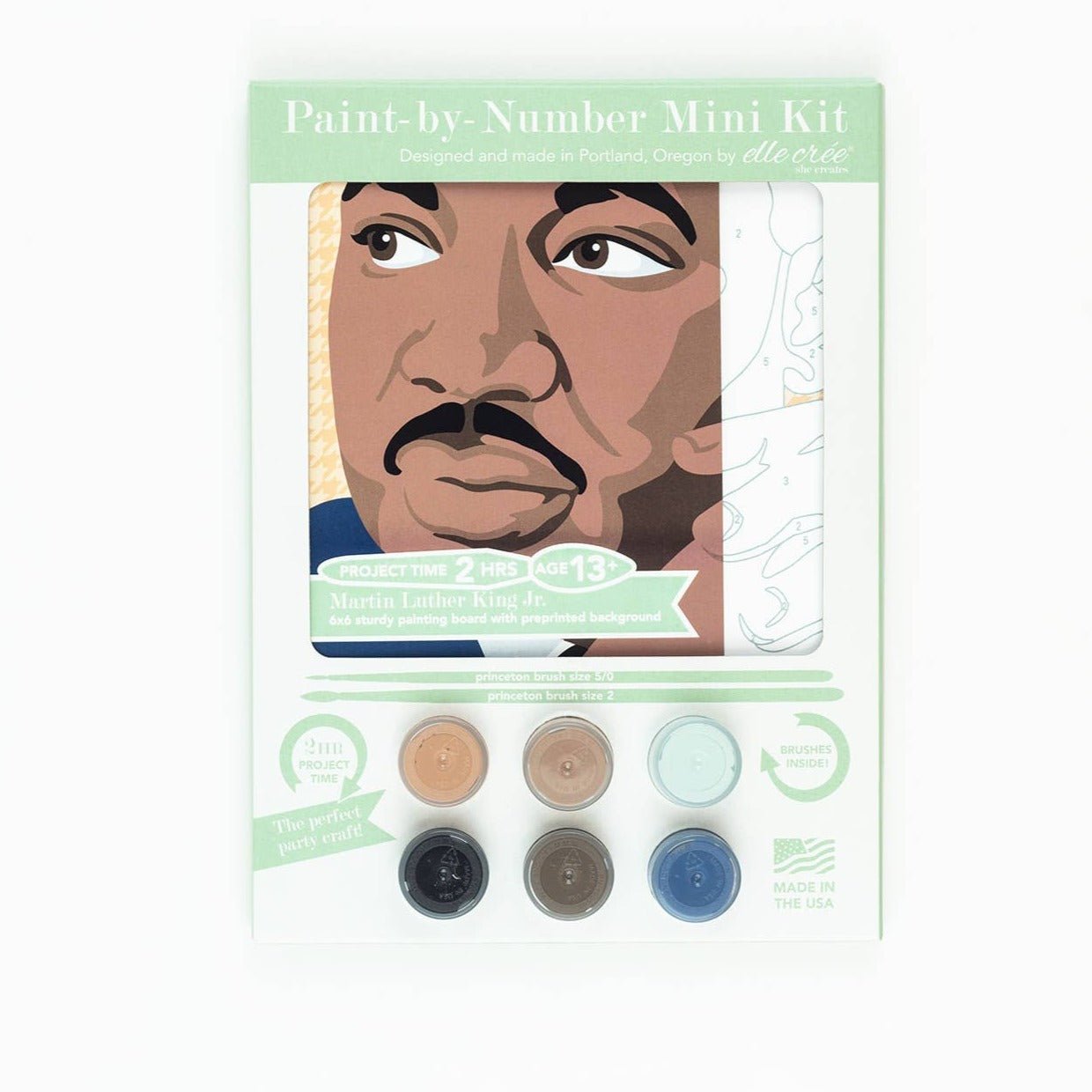 Paint - by - Number Kit - MINI - Martin Luther King Jr. - Gift & Gather