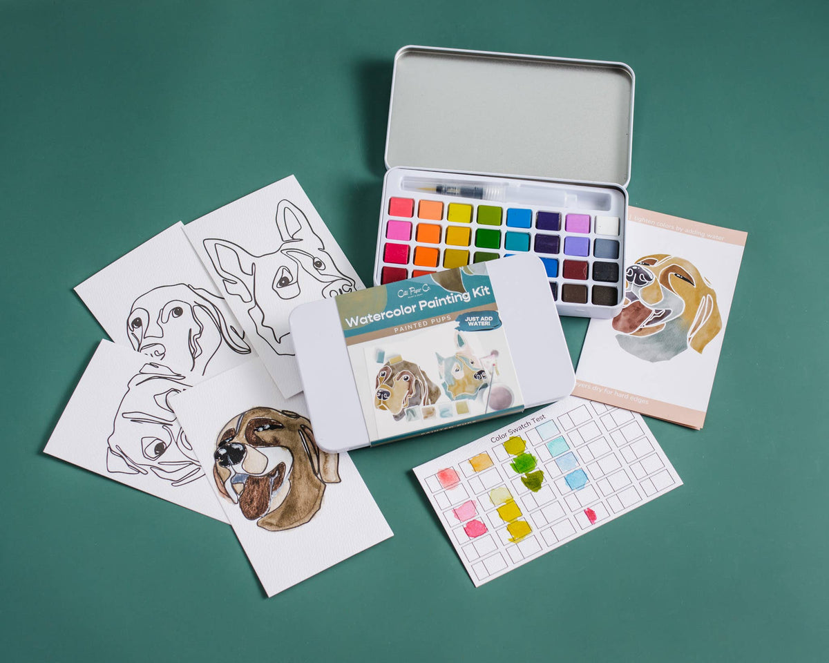 Painted Pups watercolor painting kit - Gift & Gather