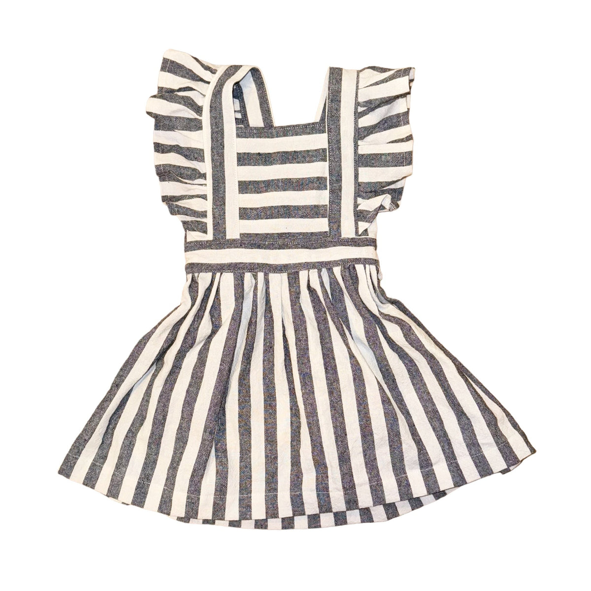 Pinafore Dress in Navy & White Stripe Pattern - Gift & Gather