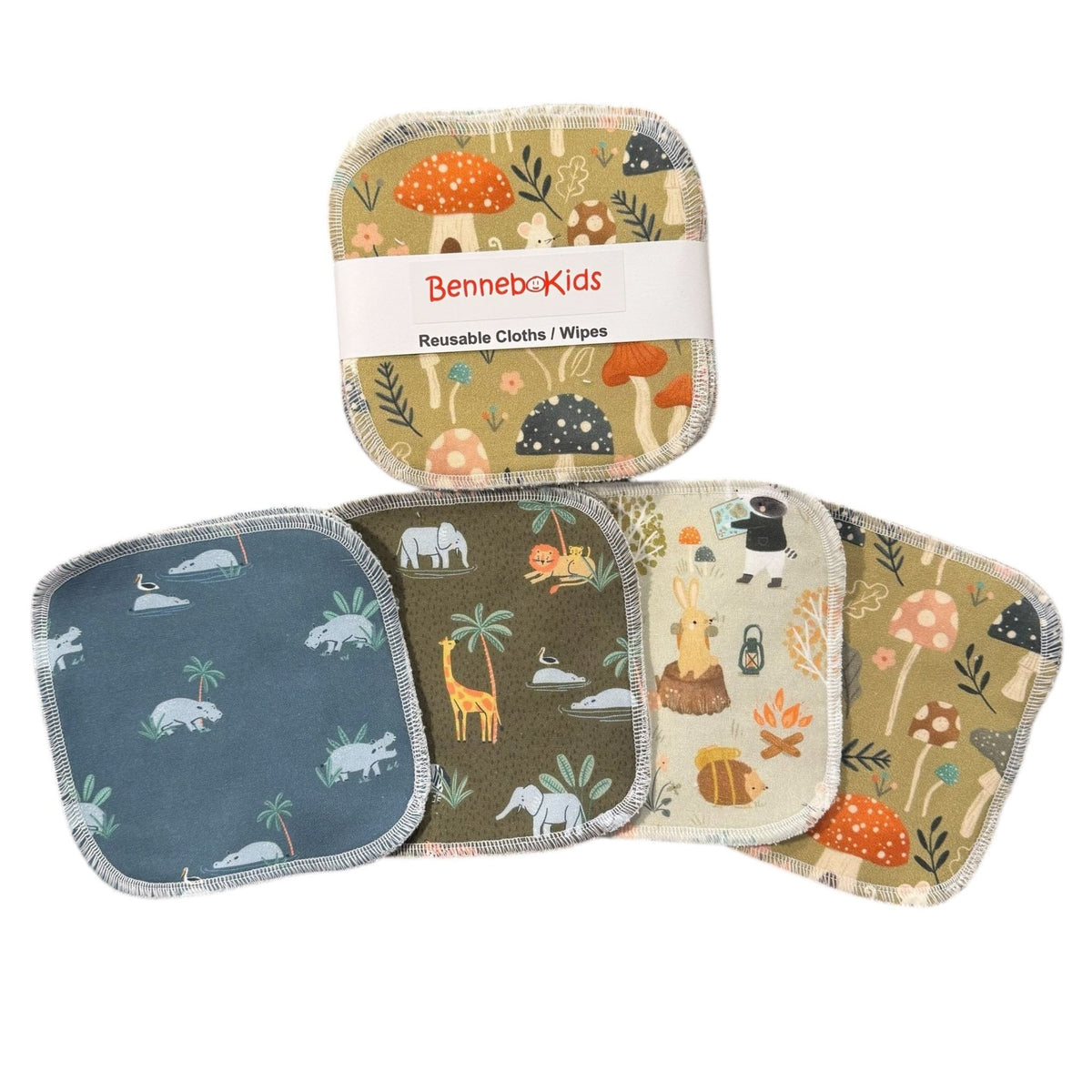 Reusable Cloths/ Wipes - Mushroom Woodland - Gift & Gather