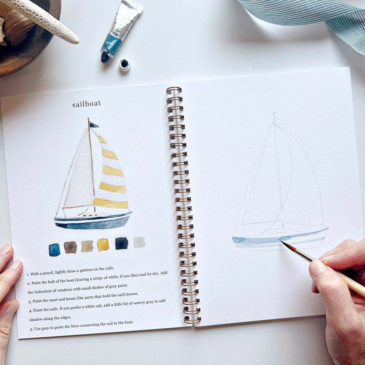 Seaside watercolor workbook - Gift & Gather