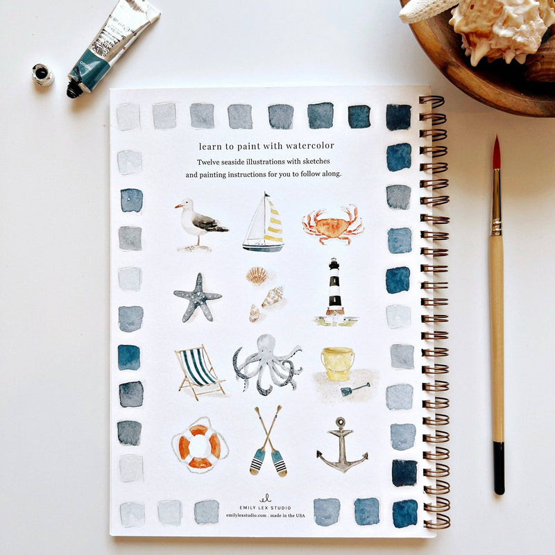 Seaside watercolor workbook - Gift & Gather