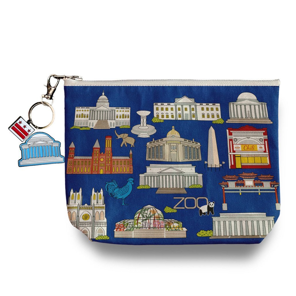 Toiletry Pouch - DC Landmarks - Blue - Gift & Gather