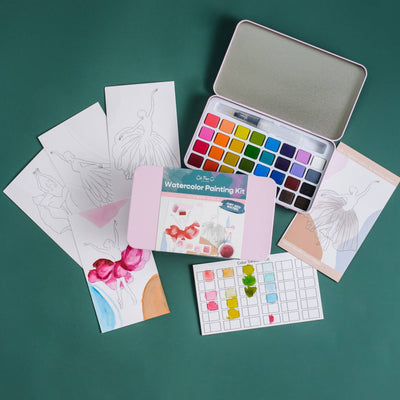 Watercolor Painting Kit - Flower Girls - Gift & Gather