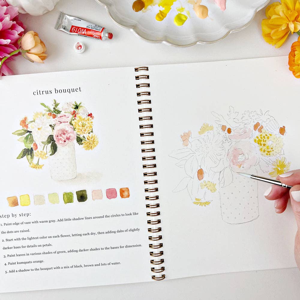 Watercolor Workbook - Bouquets - Gift & Gather