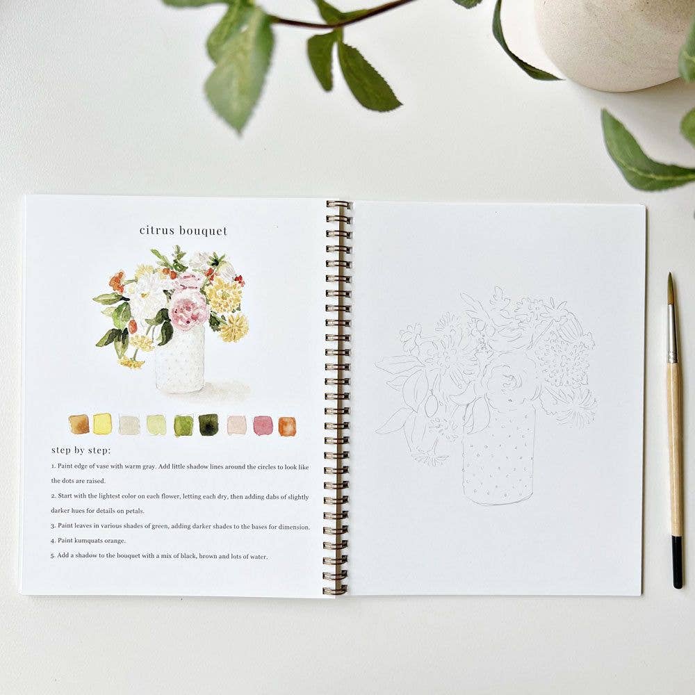 Watercolor Workbook - Bouquets - Gift & Gather