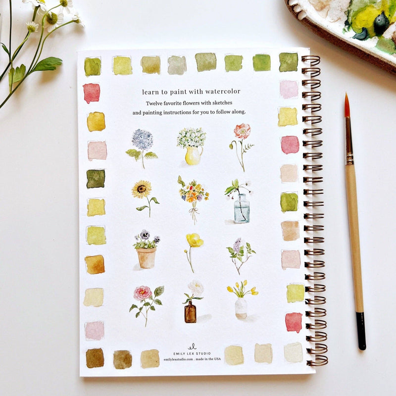 Watercolor Workbook - Flowers - Gift & Gather