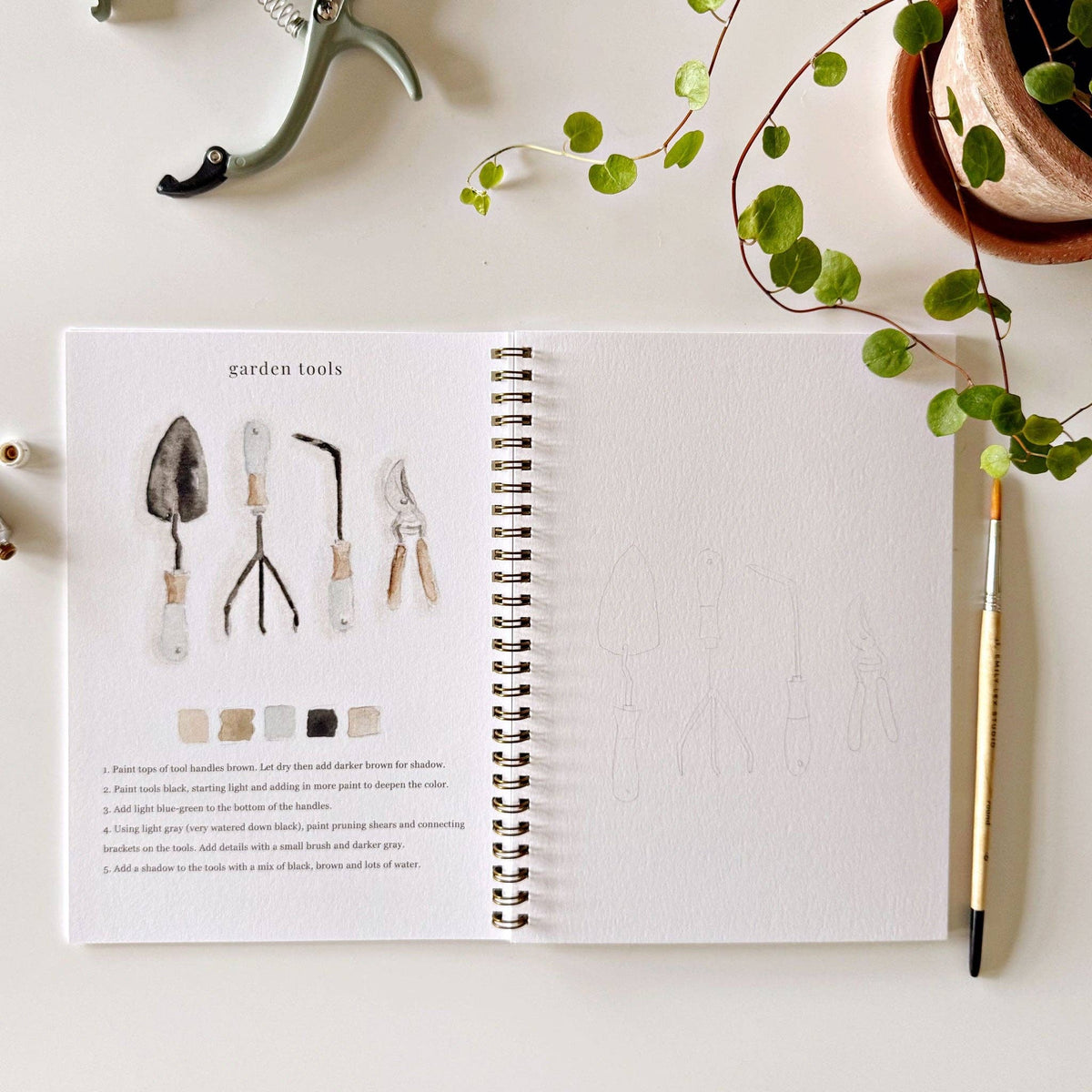 Watercolor Workbook - Garden - Gift & Gather