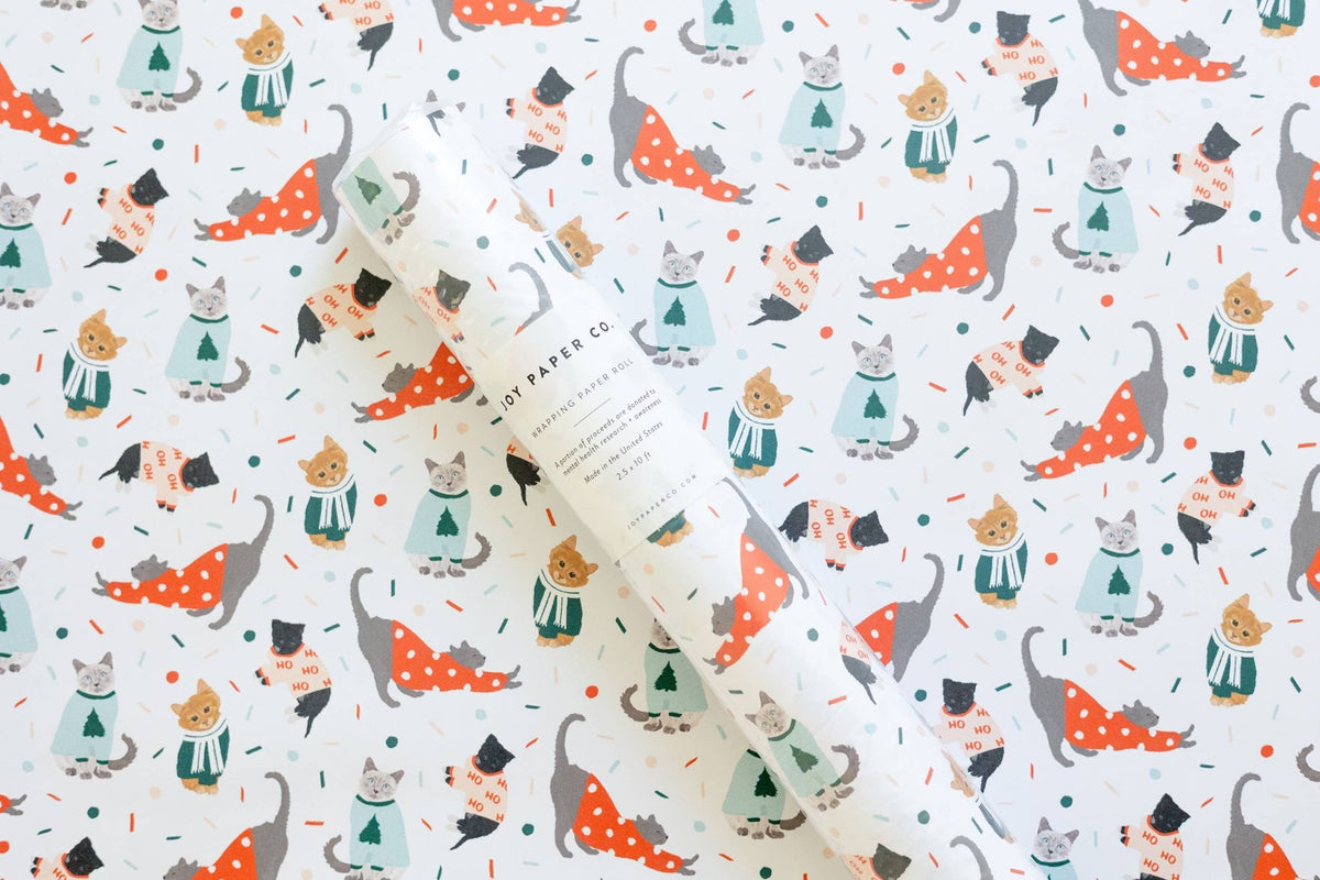 Wrapping Paper - Holiday Cats - Gift & Gather