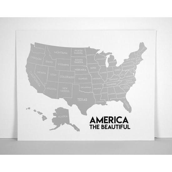 50 States Scratch-Off Poster - America The Beautiful - Gift & Gather