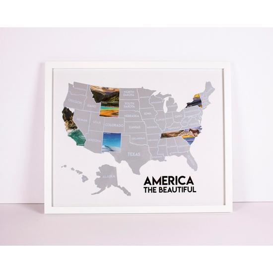 50 States Scratch-Off Poster - America The Beautiful - Gift & Gather