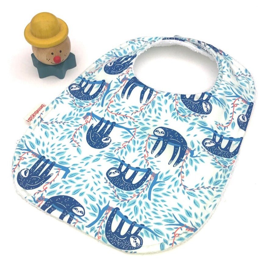 Baby Bib - Blue Sloth - Gift & Gather