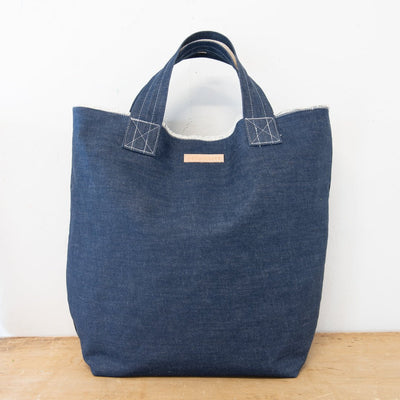 Bag - Denim Meghan Tote - Navy Berries - Gift & Gather