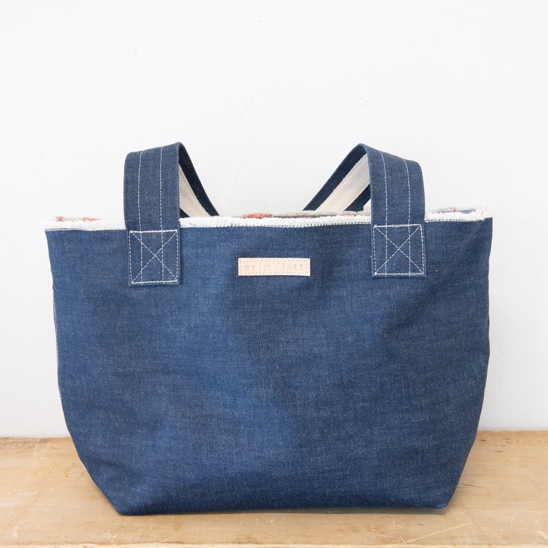 Bag - Denim Meghan Tote - Navy Berries - Gift & Gather