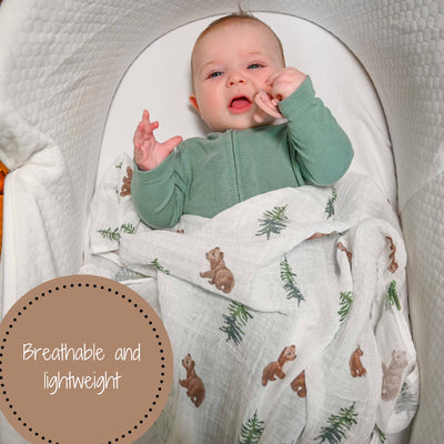 Bear Cub Baby Swaddle Blanket - Gift & Gather