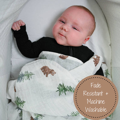 Bear Cub Baby Swaddle Blanket - Gift & Gather