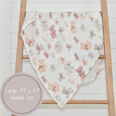 Bear Hugs Baby Swaddle Blanket - Gift & Gather