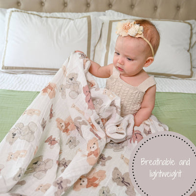 Bear Hugs Baby Swaddle Blanket - Gift & Gather