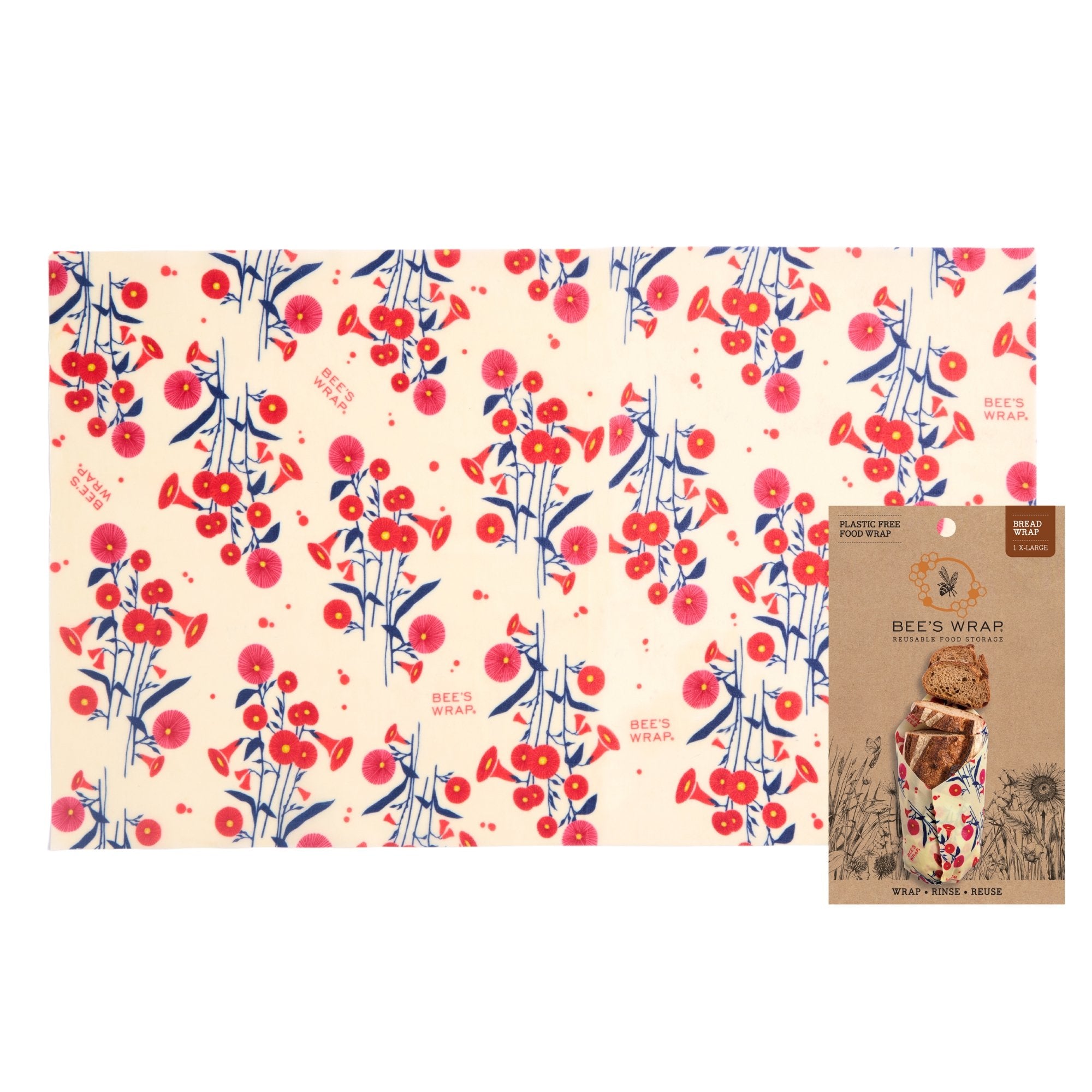 Bee's Wrap - Bread Wrap - Full Bloom Print - Gift & Gather