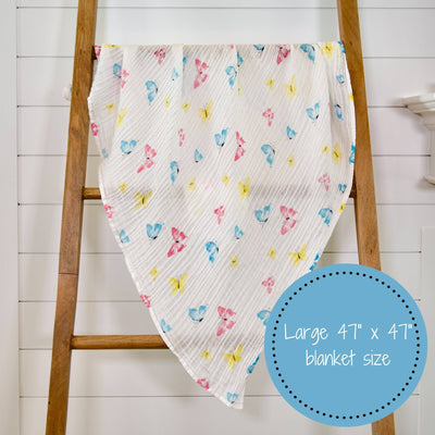 Butterfly Kisses Baby Swaddle Blanket - Gift & Gather