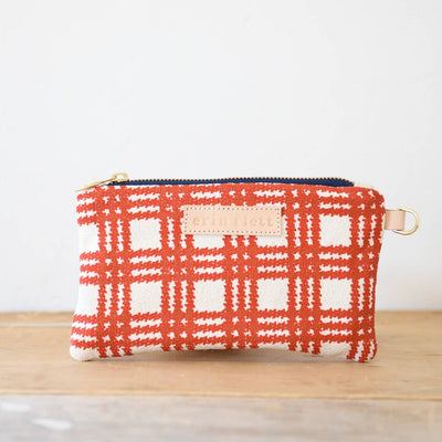 Card Wallet/Wristlet - Plaid - Burnt Orange - Gift & Gather