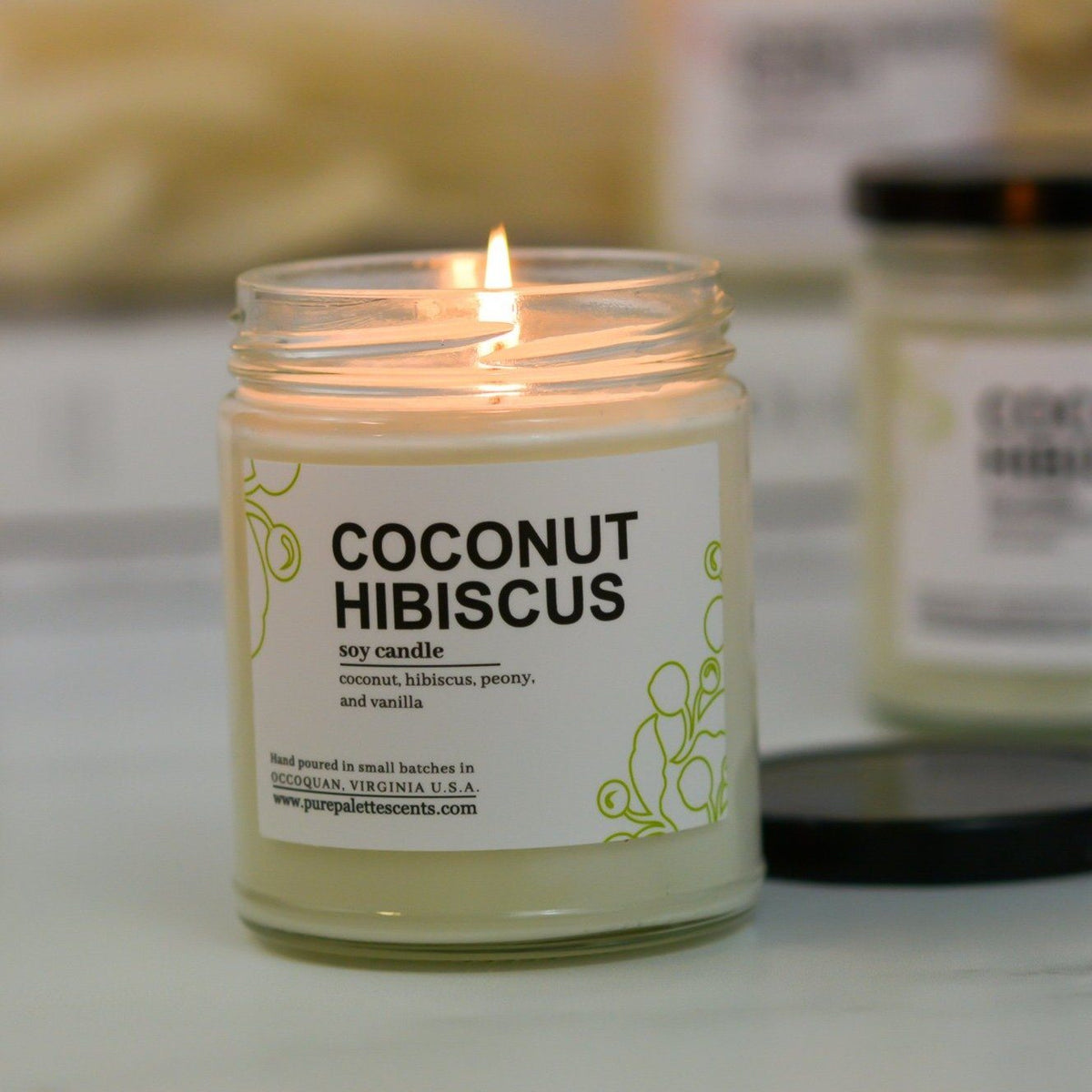 Coconut Hibiscus Soy Candle - Gift & Gather