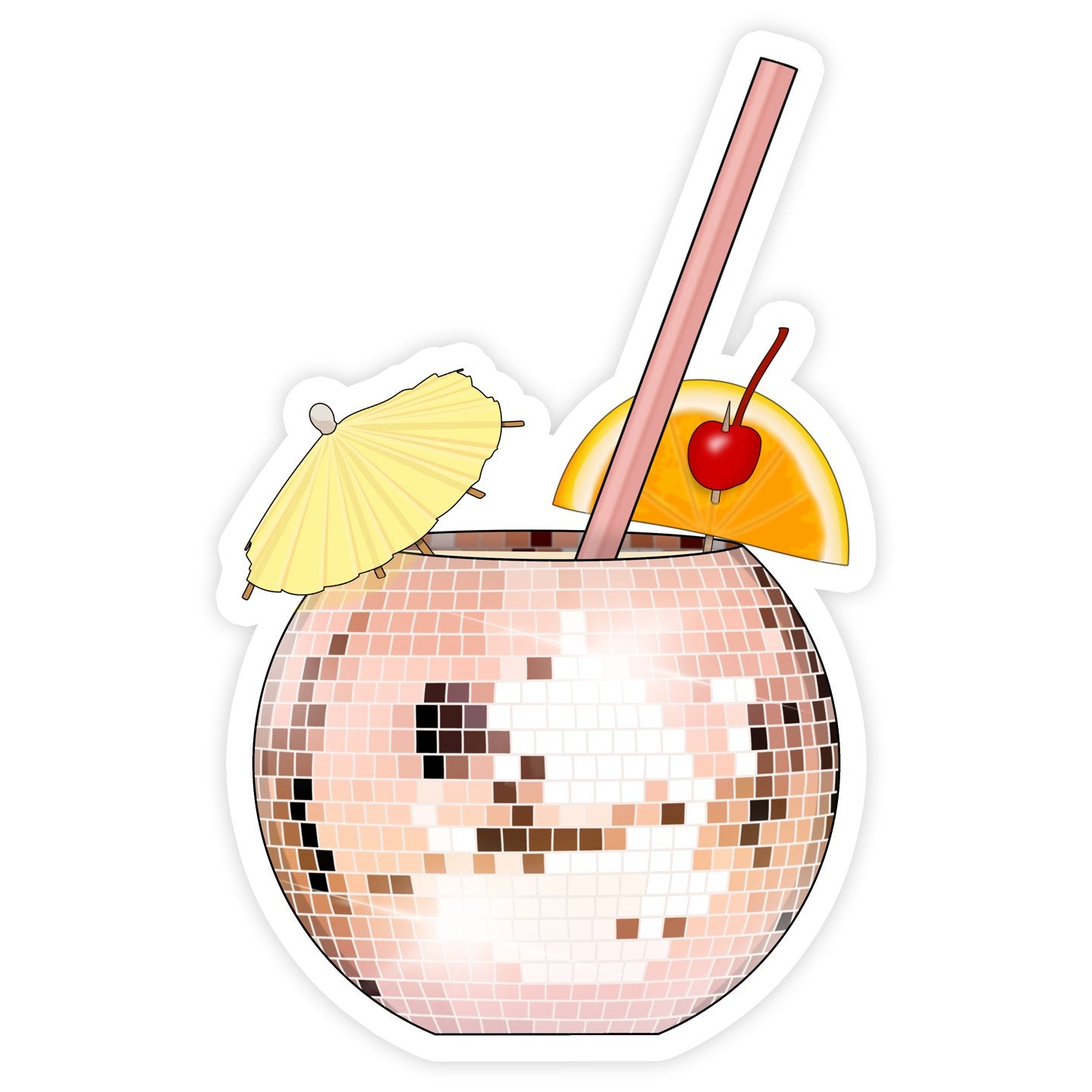 Disco Ball Cocktail Sticker - Gift & Gather