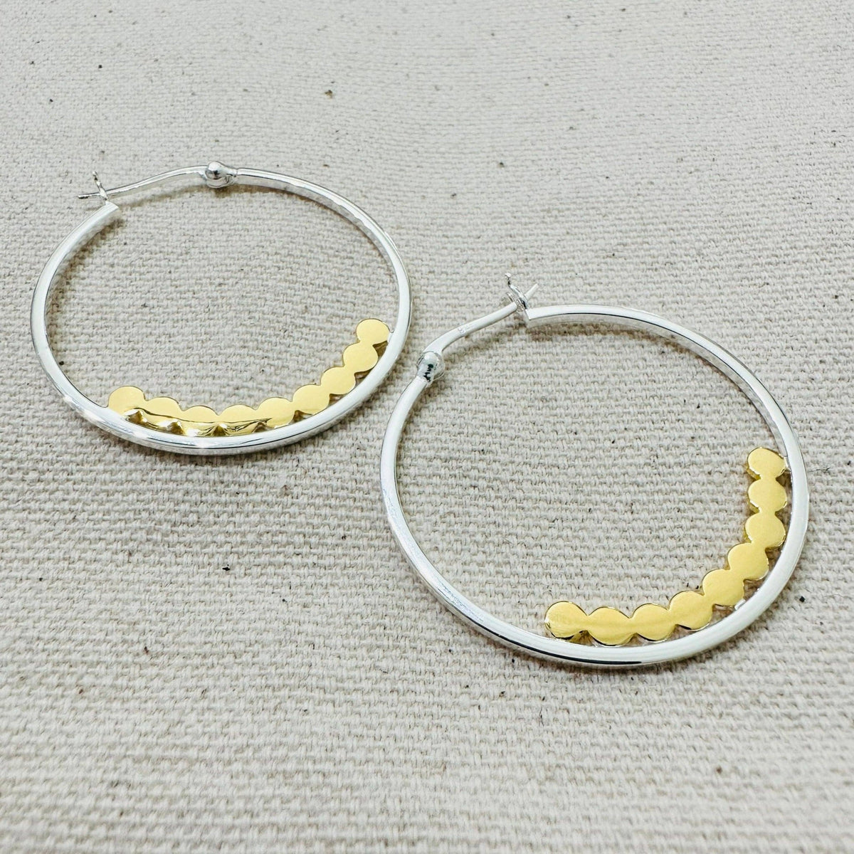 Earring - Cos Hoops - Dual Tone - Gift & Gather