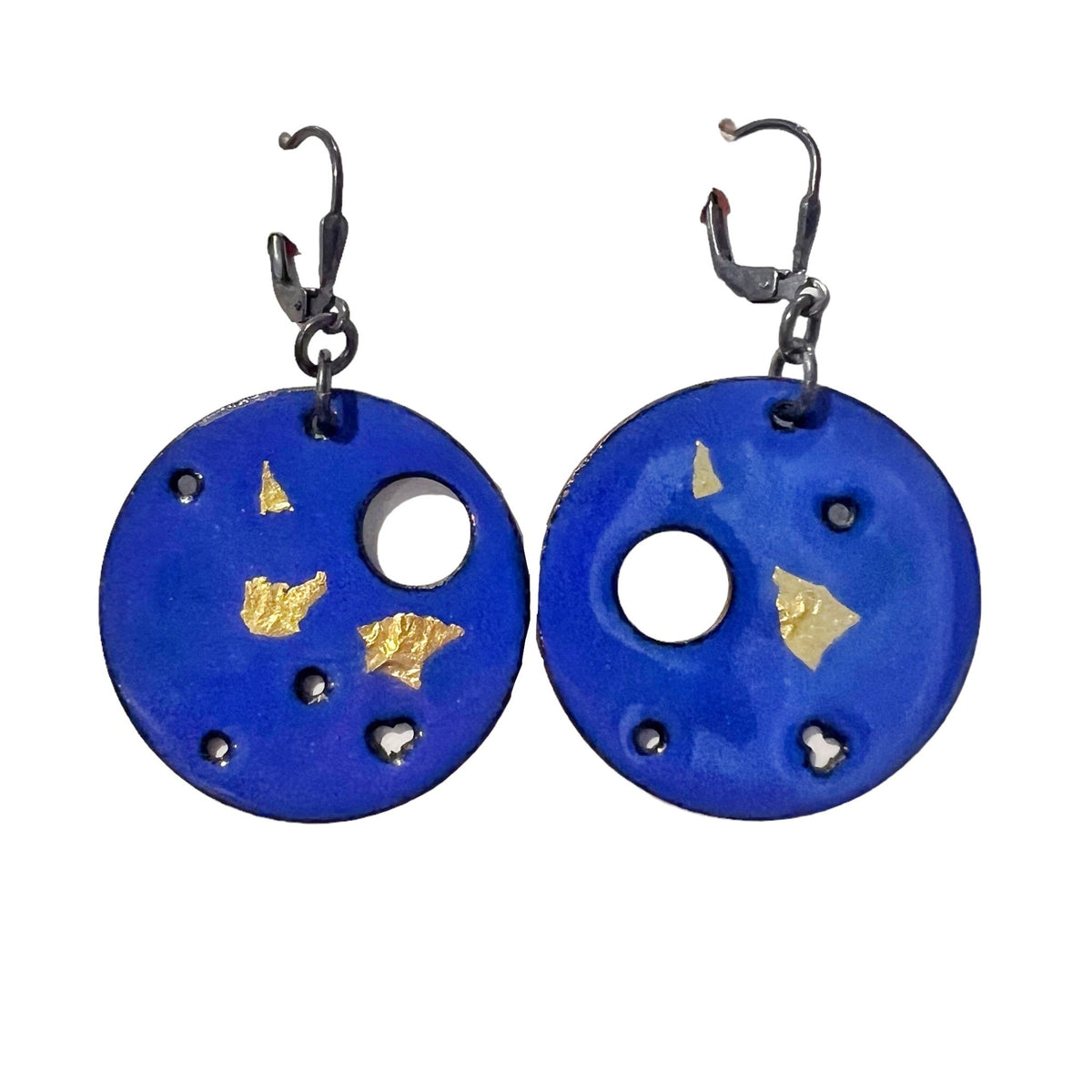 Earrings - Blue & Gold - Gift & Gather