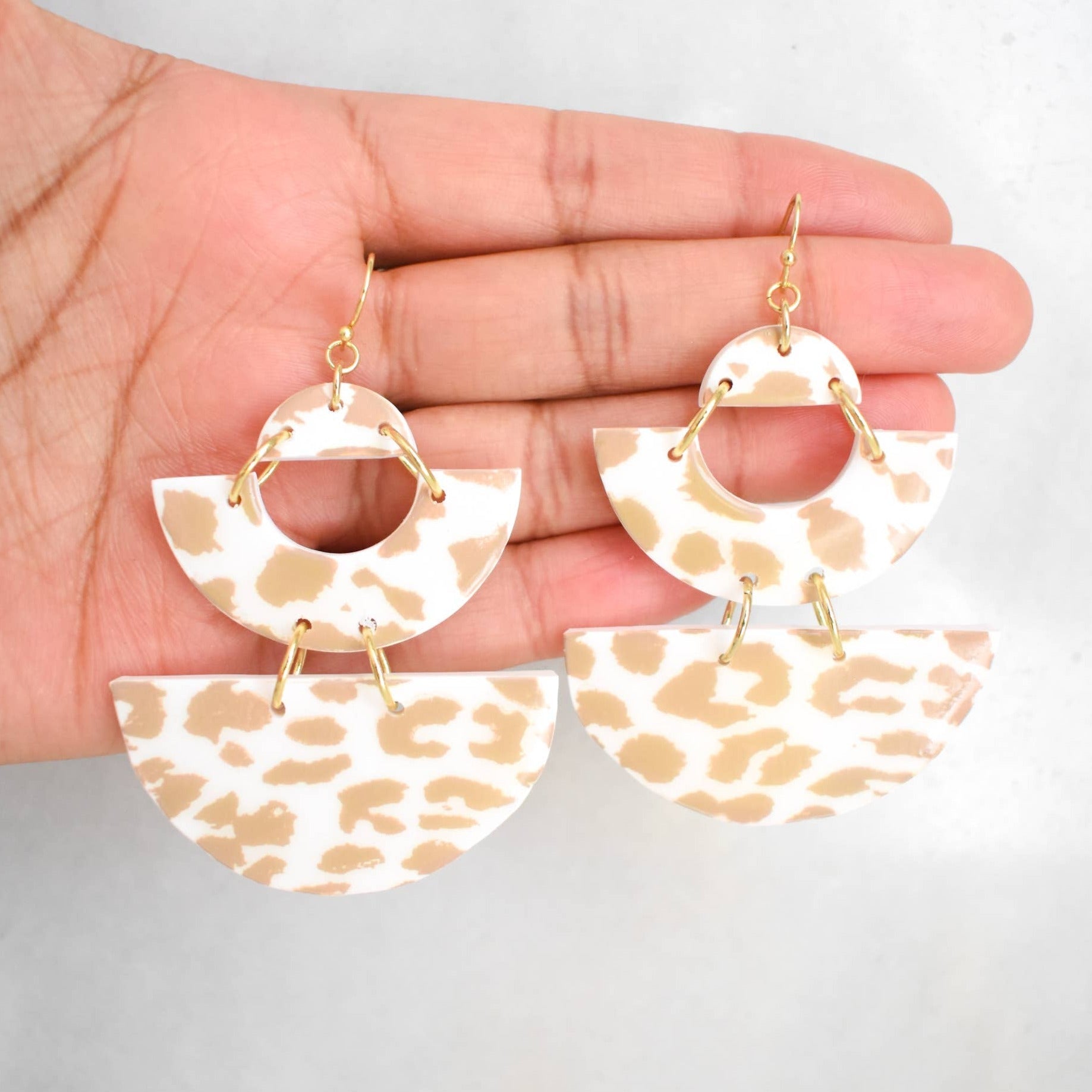 Earrings - Chitah Ivory Pyramids - Gift & Gather