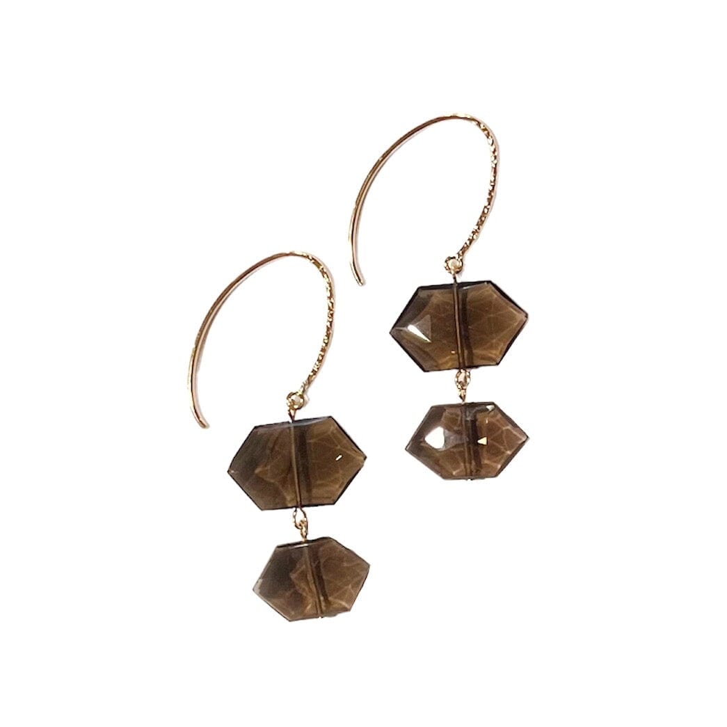 Earrings - Duet - Smoky Quartz - Gift & Gather